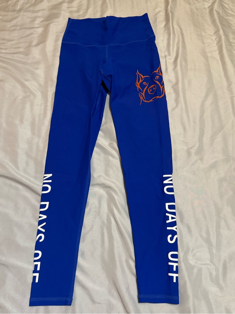 No Days Off Graphic Blue Leggings